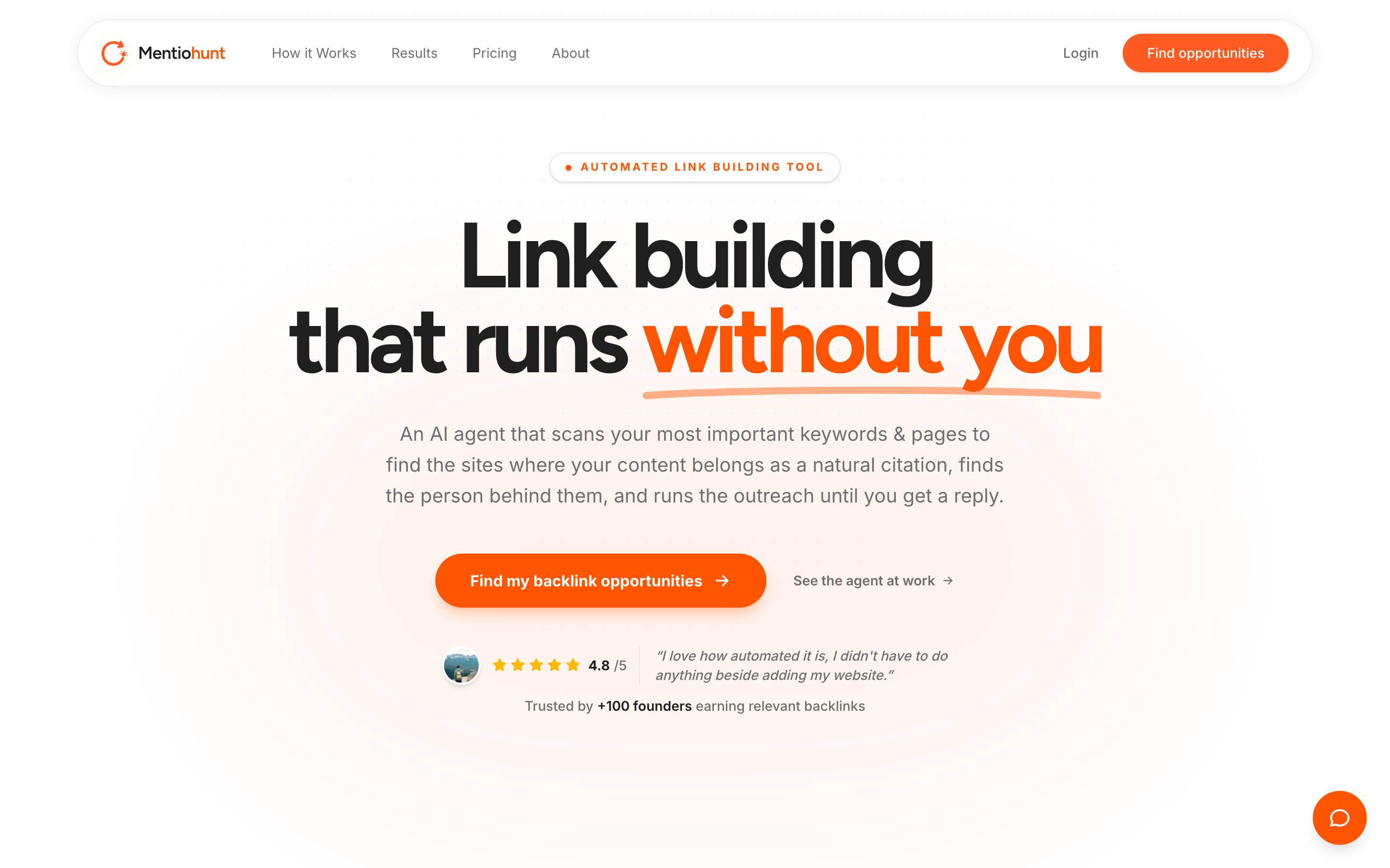 Mentiohunt homepage