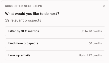 Suggested next steps after guest-post discovery