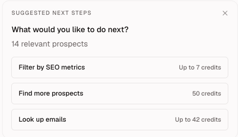 Suggested next steps after listicle discovery
